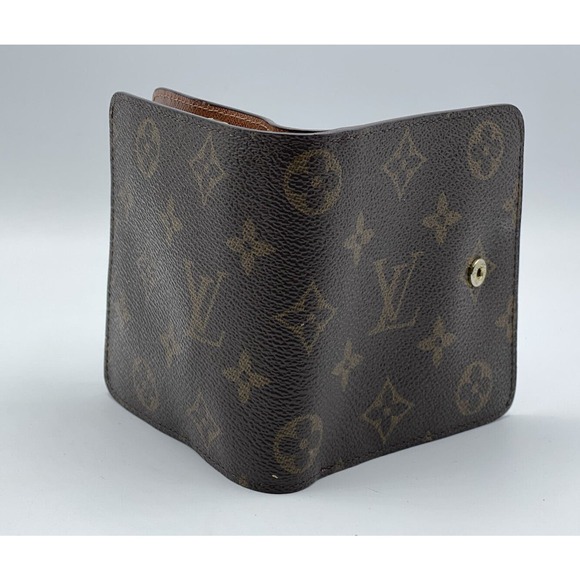 Louis Vuitton Monogram Canvas Leather Zipper Coin Bifold Wallet Original Box - Picture 3 of 12